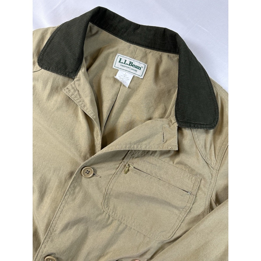 True Vintage 50s 60s‎ LL Bean Hunting Chore Coat Barn Jacket Tan Men's Large USA - Picture 4 of 7